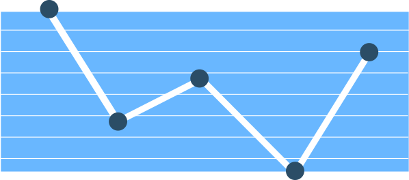blue graph graphic icon